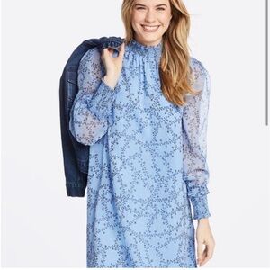 Draper James Printed Swiss Dot Smocked Dress